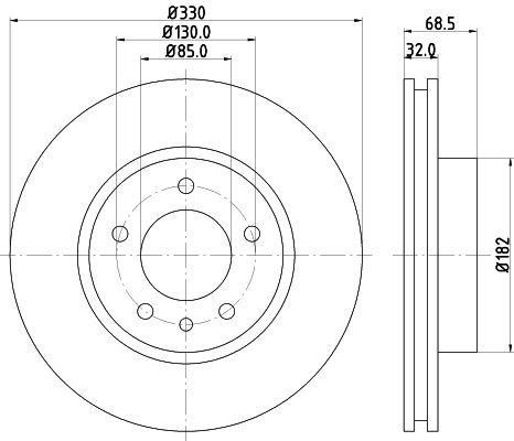 MINTEX Тормозной диск MDC1610C