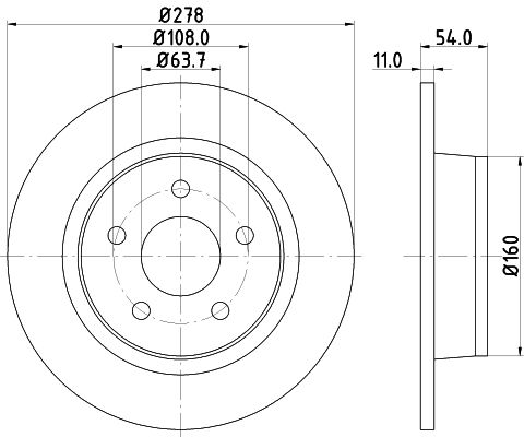 MINTEX Тормозной диск MDC1663