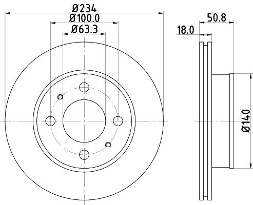 MINTEX Тормозной диск MDC1722