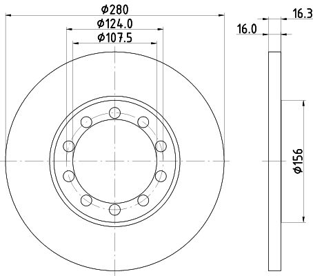 MINTEX Тормозной диск MDC1811C