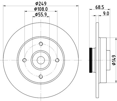 MINTEX Тормозной диск MDC1860