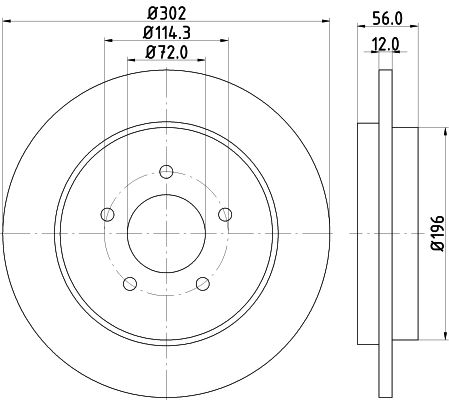 MINTEX Тормозной диск MDC2115