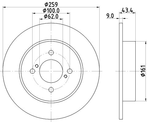 MINTEX Тормозной диск MDC2383