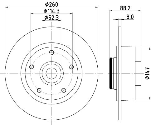 MINTEX Тормозной диск MDC2550
