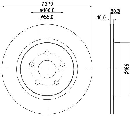 MINTEX Тормозной диск MDC2553