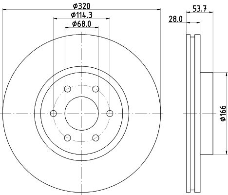 MINTEX Тормозной диск MDC2846C