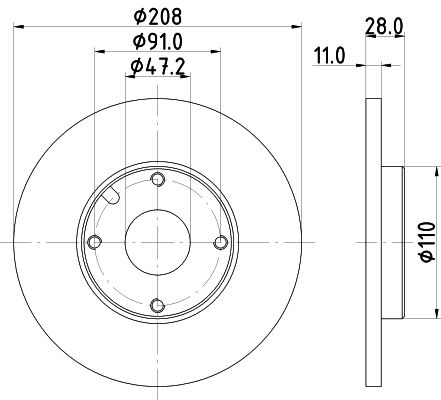 MINTEX Тормозной диск MDC633