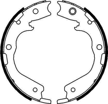 MINTEX Piduriklotside komplekt,seisupidur MFR672