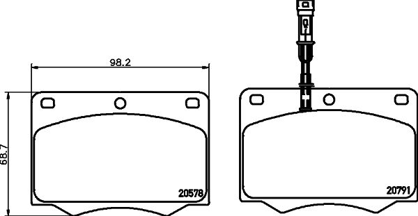 MINTEX Комплект тормозных колодок, дисковый тормоз MGB692