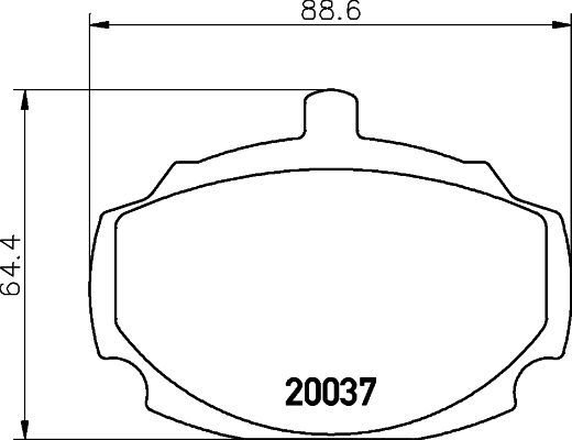 MINTEX Комплект тормозных колодок, дисковый тормоз MLB10