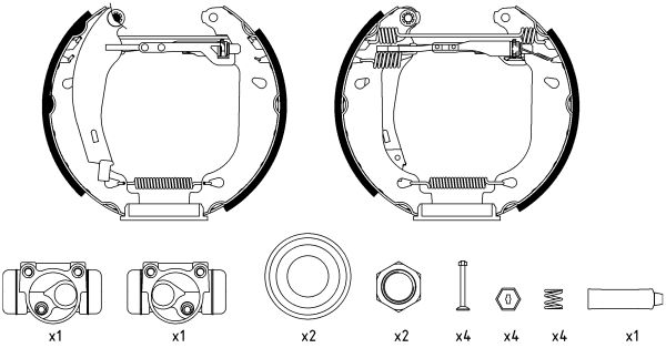 MINTEX Piduriklotside komplekt MSP080