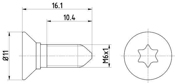 MINTEX Болт, диск тормозного механизма TPM0008
