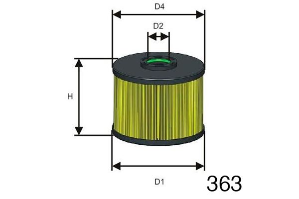 MISFAT Топливный фильтр F128