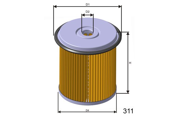 MISFAT Топливный фильтр F136