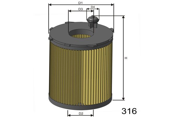 MISFAT Масляный фильтр L104B