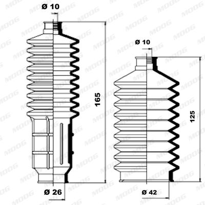 MOOG Kaitsekummikomplekt,rooliseade K150061