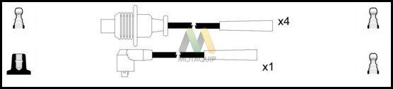 MOTAQUIP Комплект проводов зажигания LDRL1017