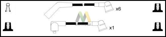 MOTAQUIP Комплект проводов зажигания LDRL1085