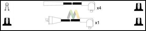 MOTAQUIP Комплект проводов зажигания LDRL1140