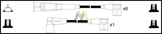 MOTAQUIP Комплект проводов зажигания LDRL1202