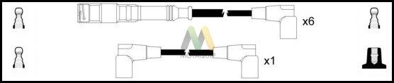 MOTAQUIP Комплект проводов зажигания LDRL1455