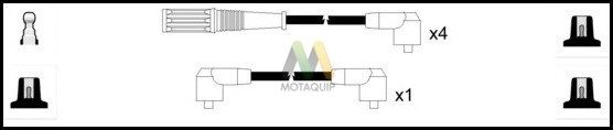 MOTAQUIP Комплект проводов зажигания LDRL1519