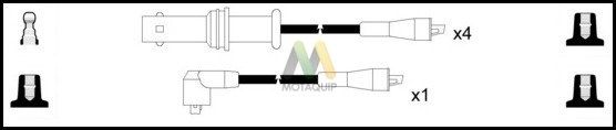 MOTAQUIP Комплект проводов зажигания LDRL1706