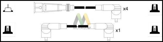 MOTAQUIP Комплект проводов зажигания LDRL558