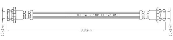 MOTAQUIP Тормозной шланг LVBH1624