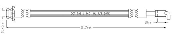 MOTAQUIP Тормозной шланг LVBH1625