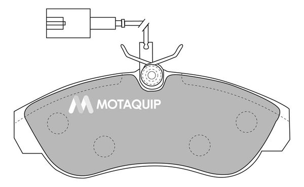 MOTAQUIP Piduriklotsi komplekt,ketaspidur LVXL1090