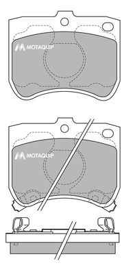 MOTAQUIP Комплект тормозных колодок, дисковый тормоз LVXL522