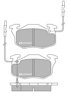MOTAQUIP Комплект тормозных колодок, дисковый тормоз LVXL671