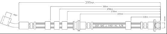 MOTAQUIP Тормозной шланг VBH1013