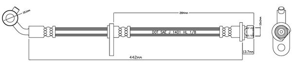 MOTAQUIP Тормозной шланг VBH1051