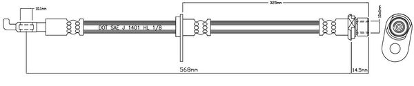 MOTAQUIP Тормозной шланг VBH1087