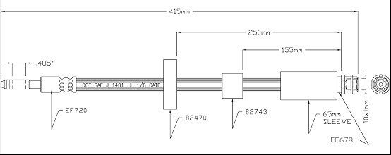 MOTAQUIP Тормозной шланг VBH1091