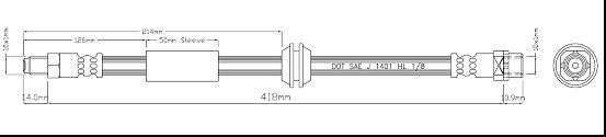 MOTAQUIP Тормозной шланг VBH1142