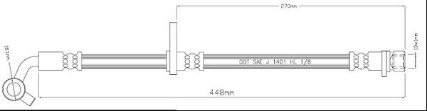 MOTAQUIP Тормозной шланг VBH1195