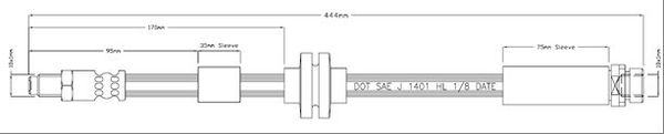 MOTAQUIP Тормозной шланг VBH1217