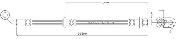 MOTAQUIP Тормозной шланг VBH1227