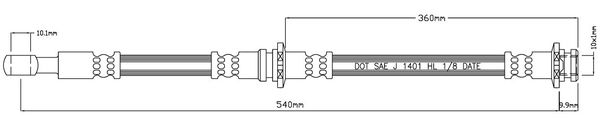 MOTAQUIP Тормозной шланг VBH450