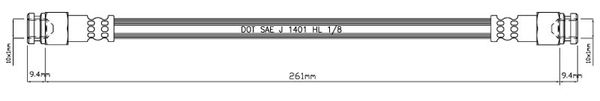 MOTAQUIP Тормозной шланг VBH504