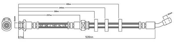 MOTAQUIP Тормозной шланг VBH757