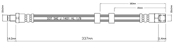 MOTAQUIP Тормозной шланг VBH976