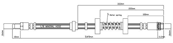 MOTAQUIP Тормозной шланг VBH983