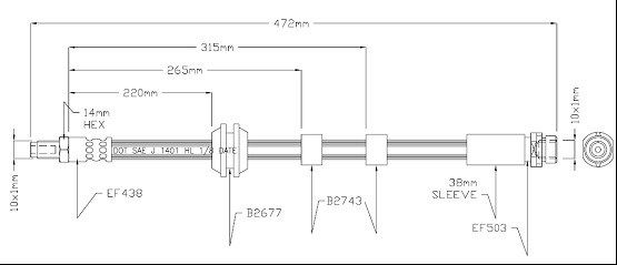 MOTAQUIP Pidurivoolik VBJ597