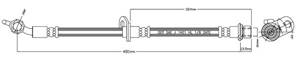 MOTAQUIP Тормозной шланг VBJ667