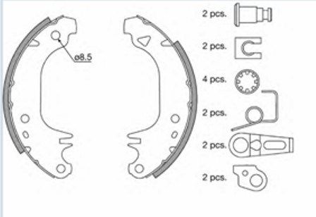 MOTAQUIP Piduriklotside komplekt VBS315