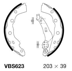 MOTAQUIP Piduriklotside komplekt VBS623